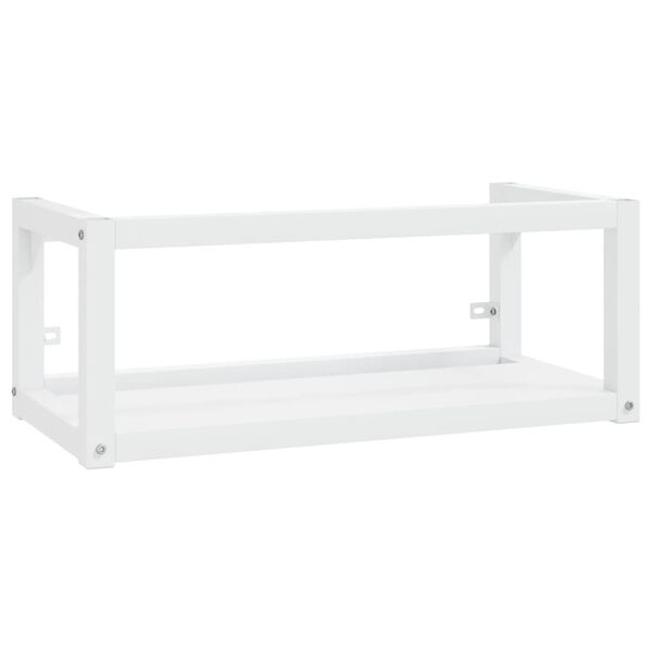 vidaXL Estructura de lavabo suspendido hierro blanco 79x38x31 cm