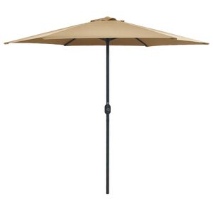 vidaXL Sombrilla de jard&iacute;n con palo de aluminio taupe 270x246 cm