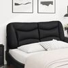 vidaXL Cabecero de cama acolchado Hvar cuero sint&eacute;tico negro 120 cm