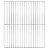 vidaXL Rejilla de parrilla 45 x 40 cm Acero inoxidable Plateado