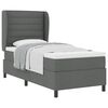vidaXL Cama tipo Box Spring con colch&oacute;n Gris oscuro 100 x 200 cm tela