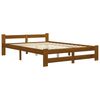 vidaXL Estructura cama sin colch&oacute;n madera pino marr&oacute;n miel 160x200 cm