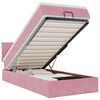 vidaXL Estructura de cama otomana colch&oacute;n terciopelo rosa 90x200cm