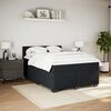 vidaXL Cama box spring con colch&oacute;n terciopelo negro 140x190 cm