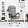 vidaXL Silla de oficina reclinable con masaje de tela gris claro