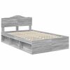 vidaXL Estructura de cama con cabecera Gris Sonoma 120 x 200 cm