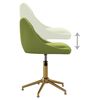 vidaXL Silla de comedor giratoria de terciopelo verde claro