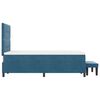 vidaXL Cama tipo Box Spring Azul oscuro 120 x 190 cm Terciopelo