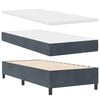 vidaXL Cama tipo Box Spring con LED Gris oscuro 90 x 200 cm Terciopelo