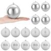 vidaXL Conjunto de bolas de Navidad XL 15 uds. Plateado &Oslash; 10 cm
