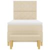 vidaXL Cama tipo Box Spring con colch&oacute;n Crema 100 x 200 cm tela