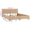 vidaXL Cama con cabecero sin colchón ratán auténtico 160x200 cm