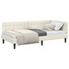vidaXL Estructura de cama en esquina Crema 90 x 200 cm Terciopelo