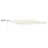 vidaXL Toldo Retr&aacute;ctil El&eacute;ctrico Crema y Blanco 4,5 x 3,5 m