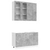 vidaXL Unidad de cocina LYON 4 pcs Gris Hormig&oacute;n Madera de ingenier&iacute;a