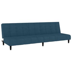 vidaXL Sof&aacute; cama de 2 plazas terciopelo azul