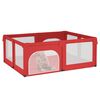 vidaXL Parque para beb&eacute;s con 2 puertas tela Oxford rojo