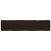 vidaXL Tablero mesa madera tratada borde vivo marr&oacute;n 180x40x(2-6) cm