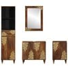 vidaXL Juego de Muebles de Baño con cajón con puerta 4 pcs Marrón miel