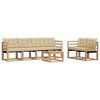 vidaXL Conjunto de sof&aacute;s de exterior 7 uds. y Beige