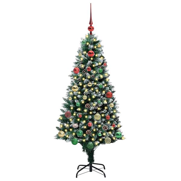 vidaXL Árbol de Navidad artificial Verde 150 cm PVC y Acero y Plástico