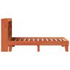 vidaXL Estructura de cama sin colch&oacute;n madera maciza marr&oacute;n 75x190 cm
