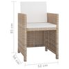 vidaXL Set comedor de jardín 13 piezas y cojines ratán sintético beige