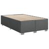 vidaXL Cama box spring con colch&oacute;n tela gris oscuro 120x190 cm