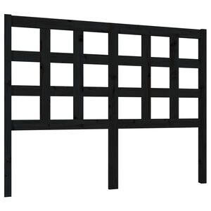 vidaXL Cabecero de cama madera maciza de pino negro 125,5x4x100 cm