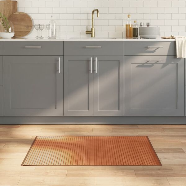 vidaXL Alfombra rectangular bamb&uacute; marr&oacute;n 60x100 cm