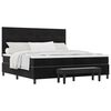 vidaXL Cama tipo Box Spring con colch&oacute;n Negro 200 x 200 cm Terciopelo