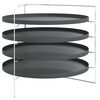 vidaXL Bandejas para pizza 4 uds con estante acero &Oslash; 28 cm