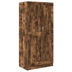 vidaXL Armario madera contrachapada roble ahumado 82,5x51,5x180 cm