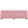 vidaXL Cama box spring con colchón terciopelo rosa 90x200 cm