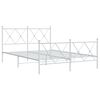 vidaXL Estructura cama sin colch&oacute;n con estribo metal blanco 140x200 cm
