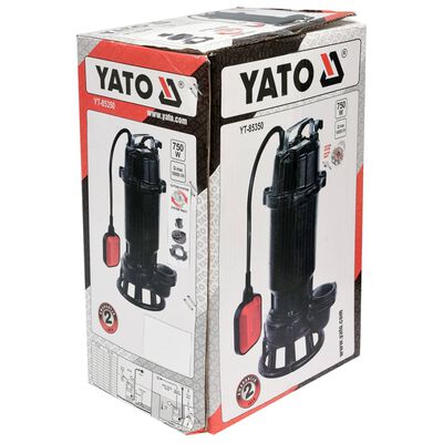 YATO Bomba sumergible para aguas residuales 750 W