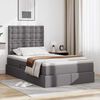 vidaXL Cama con almacenamiento Gris 120 x 200 cm Cuero sintético