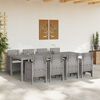 vidaXL Conjunto de Comedor de Jardín 9 pcs Blanco Ratan Polt
