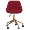 vidaXL Sillas de comedor giratorias 2 uds terciopelo rojo vino tinto
