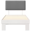 vidaXL Estructura de Cama con Cabecera Tapizada Gris Claro 80 x 200 cm