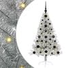 vidaXL &Aacute;rbol de Navidad Artificial Preiluminado Plateado 120 cm PET