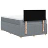 vidaXL Cama box spring con colch&oacute;n tela gris claro 120x190 cm