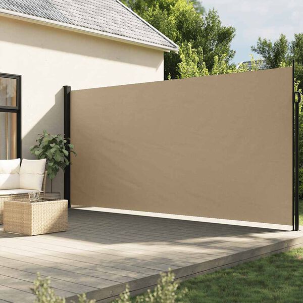 vidaXL Toldo lateral retr&aacute;ctil beige 200x600 cm