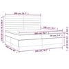 vidaXL Cama box spring con colch&oacute;n terciopelo gris oscuro 200x200 cm