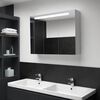 vidaXL Mueble de ba&ntilde;o con espejo LED 88x13x62 cm