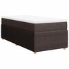 vidaXL Cama box spring con colch&oacute;n tela marr&oacute;n oscuro 100x200 cm
