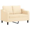 vidaXL Sof&aacute; de 2 plazas de tela color crema 120 cm