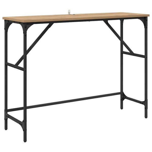 vidaXL Mesa Consola Roble artesanal 100 x 32 x 75 cm