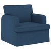 vidaXL Sof&aacute; 2 pcs Azul 162 x 80 x 85 cm tela