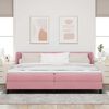 vidaXL Cama tipo Box Spring con colch&oacute;n Rosa 200 x 200 cm Terciopelo